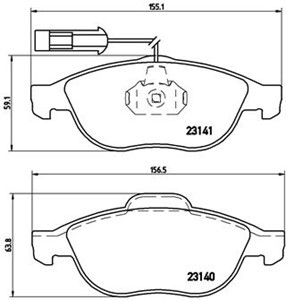 Jarrupalasarja, levyjarru, ALFA ROMEO 156, 156 Sportwagon, FIAT PUNTO, LANCIA LYBRA, LYBRA SW, 6001073151, 71713144, 71748390, 71770957,