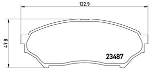 Jarrupalasarja, levyjarru, Etuakseli, MITSUBISHI PAJERO JUNIOR I, PAJERO PININ I, 410606A00C, AY040MT012, CA350011, MN102615, MR334950,