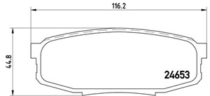 Jarrupalasarja, levyjarru, Taka-akseli, LEXUS LX, TOYOTA LAND CRUISER 200, SEQUOIA, TUNDRA Pick-up, 0446602340, 044660C010, 0446660120,