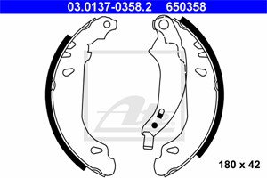 Jarrukenkäsarja, Taka-akseli, DACIA,RENAULT, 77 01 205 758, 86 71 020 708