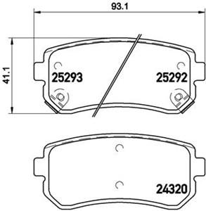 Jarrupalasarja, levyjarru, Taka-akseli, HYUNDAI,KIA, 583021HA00, 583021HA10, 583021MA00, 583021MA40, 583021YA30, 583022LA00, 583022LA31,