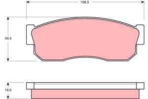 Jarrupalasarja, levyjarru, Etuakseli, NISSAN,SUBARU, 41060-12A25, 41060-13A25, 41060-13A90, 41060-25A25, 41060-62A90, 41060-89A91, 72519