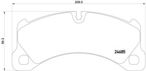 Jarrupalasarja, levyjarru, Etuakseli, PORSCHE CAYENNE, 7P5698151, 95835193930, 958698151A