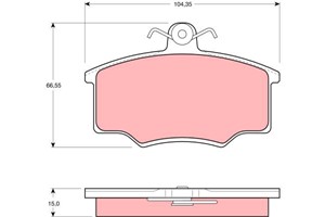 Jarrupalasarja, levyjarru, Etuakseli, AUDI 80 B2 Sedan, 80 B3 Sedan, 90 B2, COUPE B2, 855 698 151 B, 855 698 151