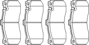 Jarrupalasarja, levyjarru, Etuakseli, BMW, 3411 6 784 807, 3411 6 786 044