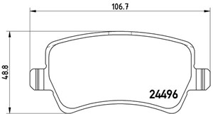 Jarrupalasarja, levyjarru, Taka-akseli, FORD,LAND ROVER,VOLVO, 1426143, 1426144, 1439866, 1459450, 1503969, 1566233, 1655233, 1752093, 3