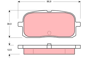 Jarrupalasarja, levyjarru, Taka-akseli, TOYOTA PASEO Cabriolet, PASEO Coupé, 04466-16010, 04466-18010, 04492-10010, 04492-16010, 04492-1