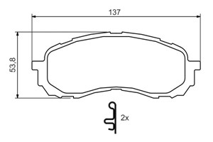 Jarrupalasarja, levyjarru, Etuakseli, SUBARU IMPREZA Halvkombi, IMPREZA Kombi, IMPREZA Sedan, 26296 AE150, 26296 AE190, 26296 AE200, 262