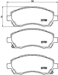Jarrupalasarja, levyjarru, Etuakseli, SUBARU, 26296AC000, 26296AC010, 26296AC011, 26296AC020, 26296AC021, 26296AC080, 26296AC090, 26296A