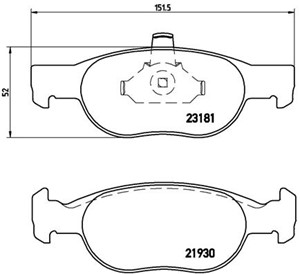 Jarrupalasarja, levyjarru, FIAT PUNTO, PUNTO Cabriolet, PUNTO Van, LANCIA Y, 71752981, 71772209, 77362190, 9947891, 9947934