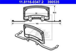 Jousi, jarrusatula, Etuakseli, AUDI A6 C6, A6 C6 Avant, A8 D3, VW PHAETON, 4E0 615 269 B, 4E0 615 269