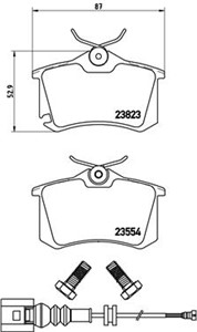 Jarrupalasarja, levyjarru, Taka-akseli, SEAT,SKODA,VW, 6Q0698451, 6Q0698451B, 6X0698451, 6X0698451A, JZW698451F