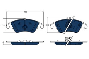 Jarrupalasarja, levyjarru, Etuakseli, MERCEDES-BENZ E-KLASS [W212], E-KLASS T-Model [S212], 005 420 10 20, A 005 420 10 20