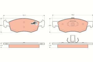 Jarrupalasarja, levyjarru, Etuakseli, FIAT DOBLO Minibus, minivan, DOBLO Skåp/stor limousine, 71770964, 77362205, 77363496