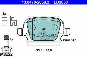 Jarrupalasarja, levyjarru, Taka-akseli, OPEL CORSA C, CORSA C Skåp/halvkombi, TIGRA TwinTop, VAUXHALL CORSA Mk II, TIGRA TwinTop, 16 05