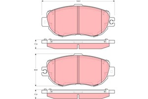 Jarrupalasarja, levyjarru, Etuakseli, LEXUS LS, 04465-50110, 04491-50070, 04491-50071, 04491-50080, 04491-50081, 04491-50130, 446550110