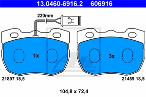 Jarrupalasarja, levyjarru, Etuakseli, LAND ROVER DISCOVERY I, RANGE ROVER I, STC8571, STC9190