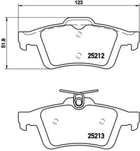 Jarrupalasarja, levyjarru, Taka-akseli, FORD,VOLVO, 1683374, 1765765, 1805813, 1809458, 1820122, 1841463, 2039739, 30742031, 31323501, 3