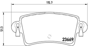 Jarrupalasarja, levyjarru, Taka-akseli, NISSAN,OPEL,RENAULT,VAUXHALL, 1605982, 4403467, 4406000QAE, 7701206763, 8660004483, 8671016747,