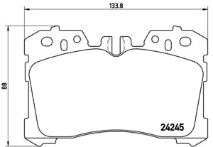 Jarrupalasarja, levyjarru, Etuakseli, LEXUS LS, 044650W110, 044650W11000, 044650W130, 0446550260, 0446550280, 0446550290