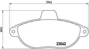 Jarrupalasarja, levyjarru, Etuakseli, CITROËN,FIAT,PEUGEOT, 1617250580, 425125, 425126, 425150, 425151, 425454, 71711135, 71770132, 7177