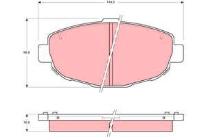Jarrupalasarja, levyjarru, Etuakseli, LEXUS GS, SC Cabriolet, 04465-30110, 04465-30270, 04491-30340, 04491-30341, 446530110, 449114320