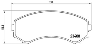 Jarrupalasarja, levyjarru, Etuakseli, MAZDA,MITSUBISHI, 41060HA00D, 41060HA025, 41060HA026, 41060HA027, 41060HA028, 4605A041, 4605A471,