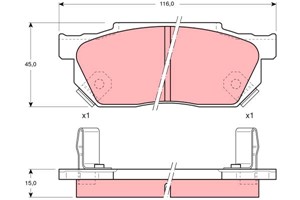 Jarrupalasarja, levyjarru, Etuakseli, HONDA, 45022-SH3-306, 45022-SH3-903, 45022-SH3-N30, 45022-SH3-N32, 45022-SR3-910