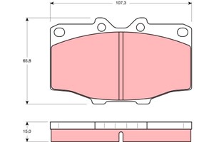 Jarrupalasarja, levyjarru, Etuakseli, TOYOTA 4 RUNNER I, HILUX Pick-up III, HILUX Pick-up IV, LAND CRUISER, LAND CRUISER Pick-up, 04465-