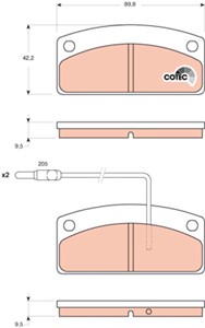 Jarrupalasarja, levyjarru, Etuakseli, PIAGGIO M500, 0790710, 6G065, 6L065