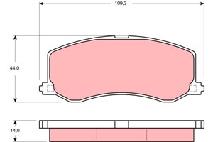 Jarrupalasarja, levyjarru, Etuakseli, SUZUKI SWIFT Halvkombi II, SWIFT Sedan II, 55200-61832, 55200-62850, 55200-62851, 5520062851000, 5