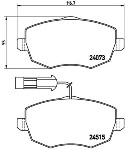 Jarrupalasarja, levyjarru, Etuakseli, LANCIA YPSILON, 77364332, 77365217