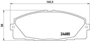 Jarrupalasarja, levyjarru, Etuakseli, TOYOTA HIACE / COMMUTER Buss V, HIACE Buss IV, HIACE Skåp IV, HIACE Skåp V, 0446526420, 0446526421