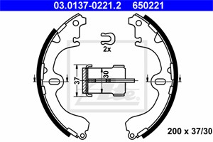 Jarrukenkäsarja, Taka-akseli, TOYOTA, 04495-12110, 04495-12111, 04495-12171