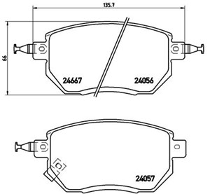 Jarrupalasarja, levyjarru, Etuakseli, INFINITI FX, G Coupé, G Sedan, M35, M45, NISSAN MAXIMA VI, MURANO I, MURANO II, 41060CA090, 41060C