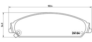 Jarrupalasarja, levyjarru, Etuakseli, CHRYSLER 300C, 300C Touring, DODGE CHALLENGER Coupé, CHARGER, LANCIA THEMA, 05137666AA, 05142558AA