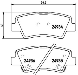 Jarrupalasarja, levyjarru, Taka-akseli, HYUNDAI,KIA,SSANGYONG, 48413341A0, 583022EA31, 583022HA50, 583022HA51, 583022KA00, 583022KA10, 5