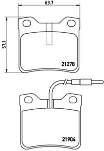 Jarrupalasarja, levyjarru, MERCEDES-BENZ VITO Buss [W638], VITO Skåp [W638], V-KLASS [638/2], PEUGEOT 406 Coupé, 605, 0024204820, 003420