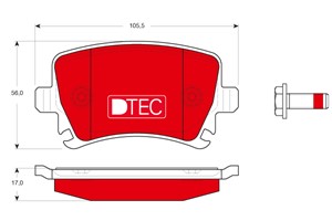 Jarrupalasarja, levyjarru, Taka-akseli, SEAT,VW,SKODA,AUDI, 1K0 698 451 B, 1K0 698 451 D, 1K0 698 451 E, 1K0 698 451 F, 1K0 698 451 G, 1