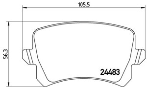 Jarrupalasarja, levyjarru, Taka-akseli, AUDI,SEAT,VW, 1K0698451L, 1KD698451, 1KD698451A, 1TD698451, 3508517N01, 3520003BAD0000, 3AA69845