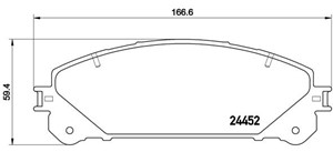 Jarrupalasarja, levyjarru, Etuakseli, LEXUS,TOYOTA, 0446502560, 044650E010, 044650E020, 044650E030, 044650E040, 044650W210, 0446533490,