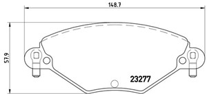 Jarrupalasarja, levyjarru, CITROËN C5 I, C5 II, C5 Break I, C5 Break II, C5 Break III, C5 Skåp / kombi, 1611456480, 1617257180, 16364115