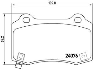Jarrupalasarja, levyjarru, Taka-akseli, CADILLAC,CHEVROLET,CHRYSLER,DODGE,JEEP, 00K68399102AA, 00K68399102AB, 05174327AA, 05174327AB, 05