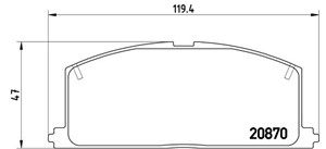 Jarrupalasarja, levyjarru, Etuakseli, TOYOTA, 0446502040, 0446510040, 0446510041, 0446512010, 0446512020, 0446512030, 0446512040, 044651