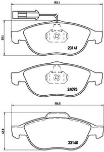 Jarrupalasarja, levyjarru, ALFA ROMEO 147, 156, 156 Sportwagon, LANCIA LYBRA, LYBRA SW, 71769141, 71770957, 77362225, 9948887, 9951226