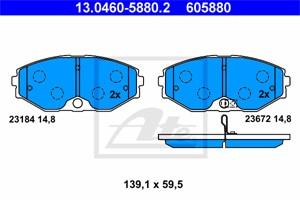 Jarrupalasarja, levyjarru, Etuakseli, NISSAN CEFIRO Sedan III, MAXIMA / MAXIMA QX V, 41060-3Y690, D1060-3Y690