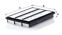 Ilmansuodatin, MITSUBISHI PAJERO Classic, PAJERO III, PAJERO IV, PAJERO Canvas Top III, PAJERO Van IV, MR 404847, MR 404849, MR 571476,