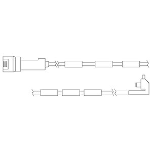 Varoitinsarja, jarrupalat, Etuakseli, OPEL OMEGA A, 1238343, 90250705