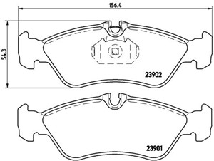 Jarrupalasarja, levyjarru, Taka-akseli, MERCEDES-BENZ,VW, 0024204020, 0024206020, 0044202720, 2D0698451, 9024230510, 9024230510KZ, A0024