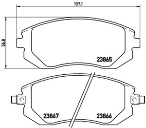 Jarrupalasarja, levyjarru, Etuakseli, SUBARU,TOYOTA, 26296AE160, 26296AG020, 26296AG040, 26296AG060, 26296AG070, 26296FE000, 26296FE020,
